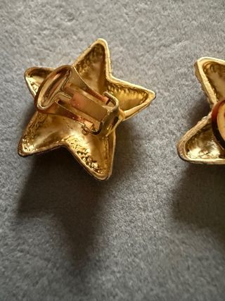 Pendientes vintage France estrella dorados