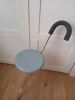 Bastón asiento plegable