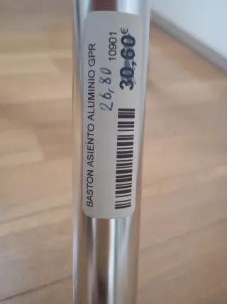 Bastón asiento plegable