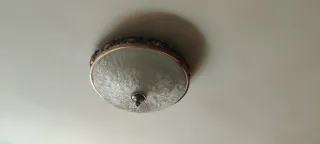 Plafón de techo cristal y metal