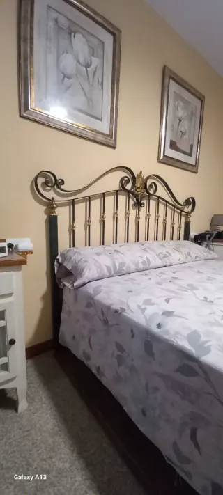 Cabezal de cama de 150 cm, hierro forjado macizo