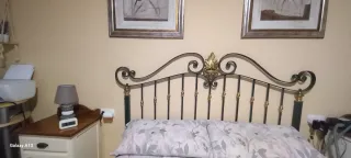 Cabezal de cama de 150 cm, hierro forjado macizo