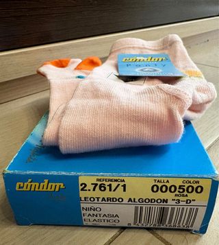 Leotardos niña rosa flores y naranja