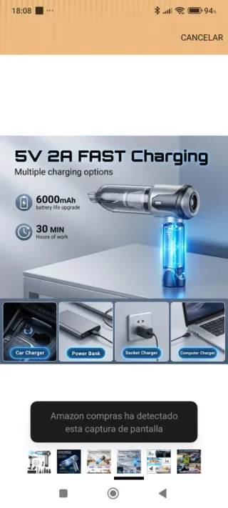 Aspirador de mano potente nuevo