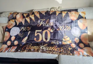 Pancarta photocall de 50 cumpleaños