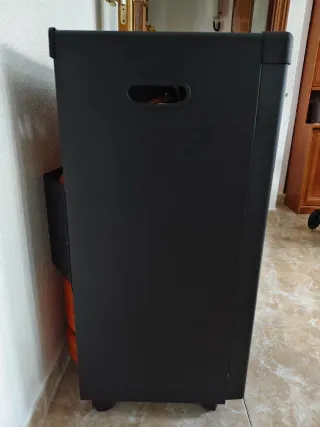 Estufa de gas butano negra