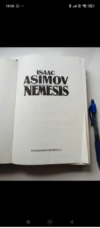 Nemesis. Primera edición original de 1990