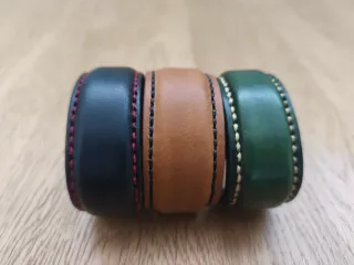 Pulsera Brazalete Cuero Hecha a Mano