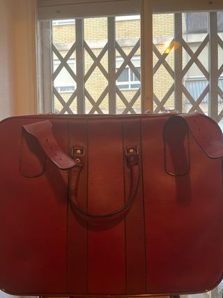 Maleta de mano Vintage Roja granate