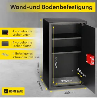 Caja Fuerte Grande 70x40x36cm con Llave