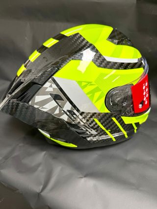 Casco Moto LS2 Dragon Carbon Amarillo Fluor