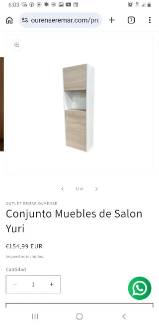 Conjunto Muebles Salón Yuri