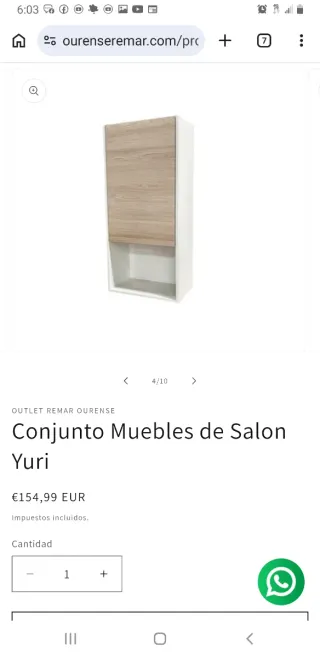 Conjunto Muebles Salón Yuri