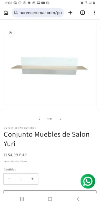 Conjunto Muebles Salón Yuri