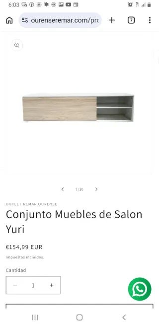 Conjunto Muebles Salón Yuri
