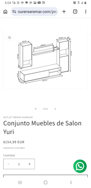 Conjunto Muebles Salón Yuri