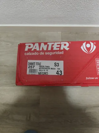 Zapatos de seguridad Panter Talla 43 Negros