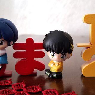 ranma 1/2 figure set completo logo serie anime