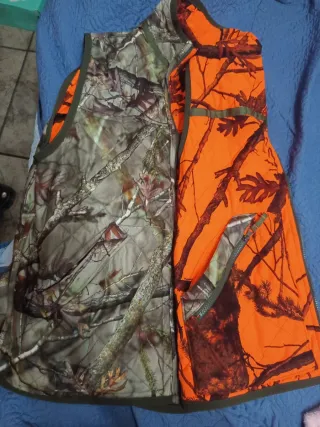 Chaleco SOLOGNAC reversible caza camuflaje