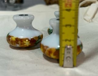 Pomo cerámica floral vintage años 70