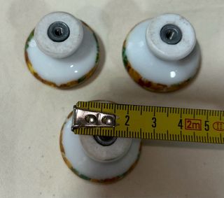 Pomo cerámica floral vintage años 70