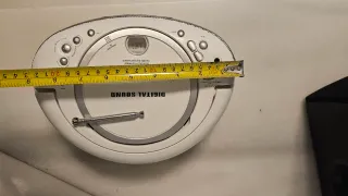 Radio CD USB MP3 Plata y Blanco