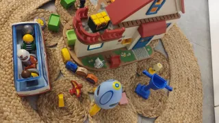 Lote Playmobil 123: Casa, Barco, Autobús, Cohete