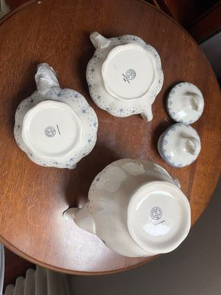 Juego 3 piezas café Flor de Lis Cartuja