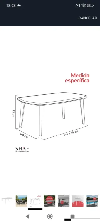 Mesa Comedor Extensible Exterior Blanca