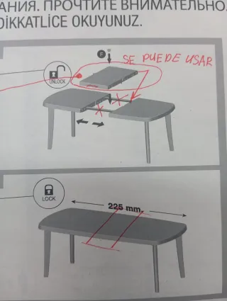 Mesa Comedor Extensible Exterior Blanca