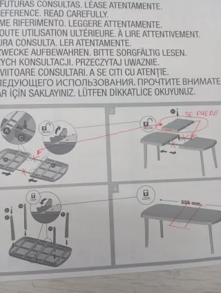 Mesa Comedor Extensible Exterior Blanca