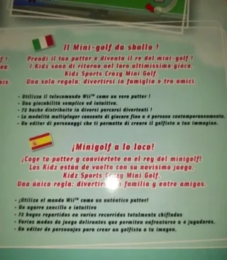 NUEVO. Juego Wii Crazy Mini Golf