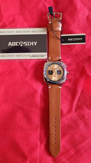 Orologio Crono Aocasdiy Marrone/Oro