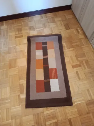 Set di 3 tappeti da ingresso marrone e arancione