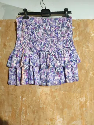 Falda Maje floral morada talla L