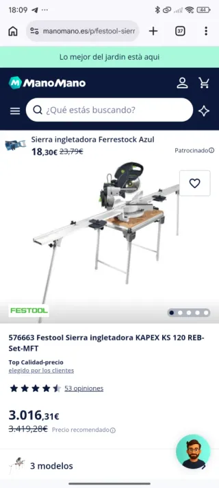 Sierra Ingletadora Festool KS 120 REB