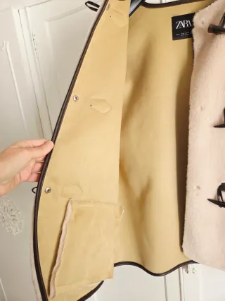 Abrigo pelo Zara Talla M