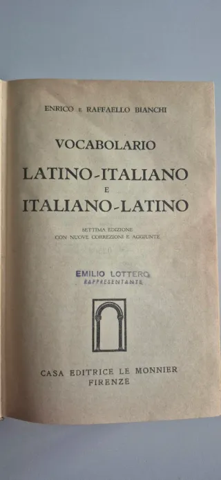 Vocabolario Latino-Italiano e Italiano-Latino