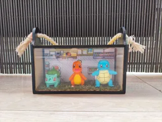 Diorama Pokémon pintada a mano - Pieza Única