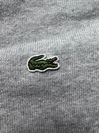 Jersey Lacoste Cuello Pico Gris Claro