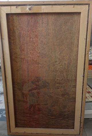 Tapiz. Niños cruzando río