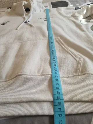 Felpa Off-White Bianca con Righe Viola