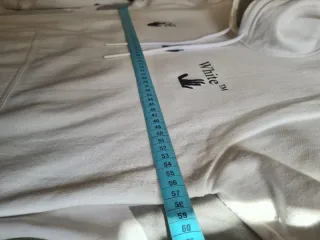 Felpa Off-White Bianca con Righe Viola