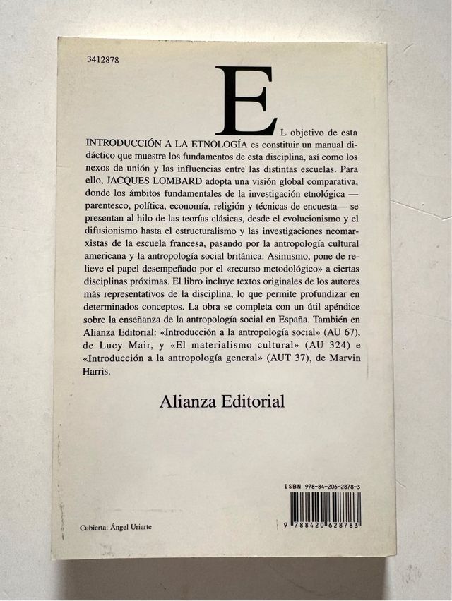 Introducción a la etnología Jacques Lombard