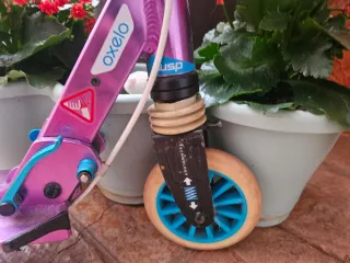 Patinete Oxelo Morado Ruedas Azules