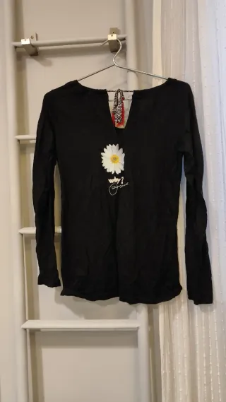 Camiseta Desigual Corazones Negro Multicolor