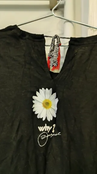 Camiseta Desigual Corazones Negro Multicolor