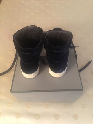 Sneakers alte Tom Ford velluto blu