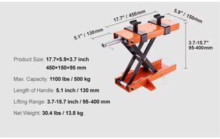 Elevador Central Manual para Motos