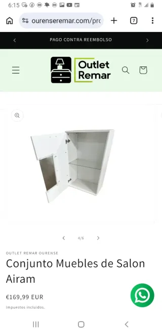 Conjunto Muebles Salón AIRAM Blanco